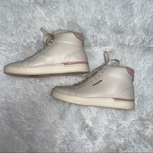 COACH Clip Leather Hightop Sneakers - Picture 3 of 5